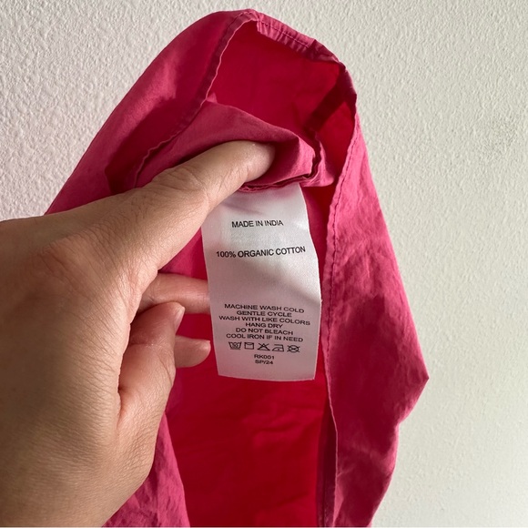 Quince Midi Dress Womens Small Pink Smocked Organic Cotton Versatile Ruffles - Picture 4 of 6